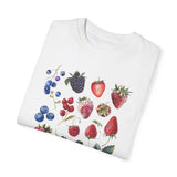 Baumwoll-T-Shirt mit Beerenarten-Grafik
