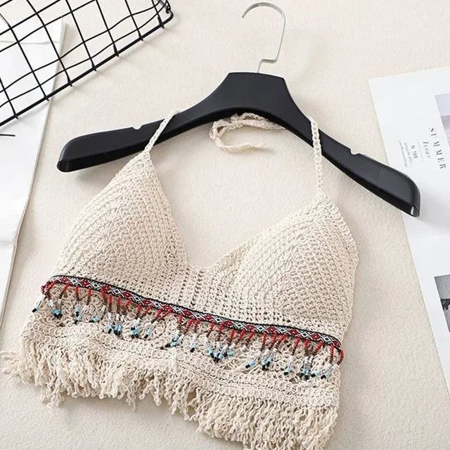 Boho Camisole Women Crochet Knitted Top