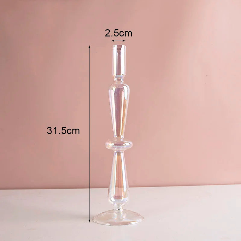 Taper Glass Candlestick Holder