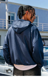 Basic Streetwear Baggy Blue Hoodie