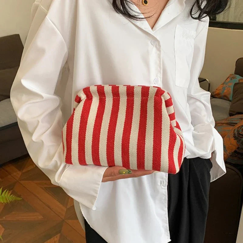Handmade Knitted Women Beach Clutch Handbag