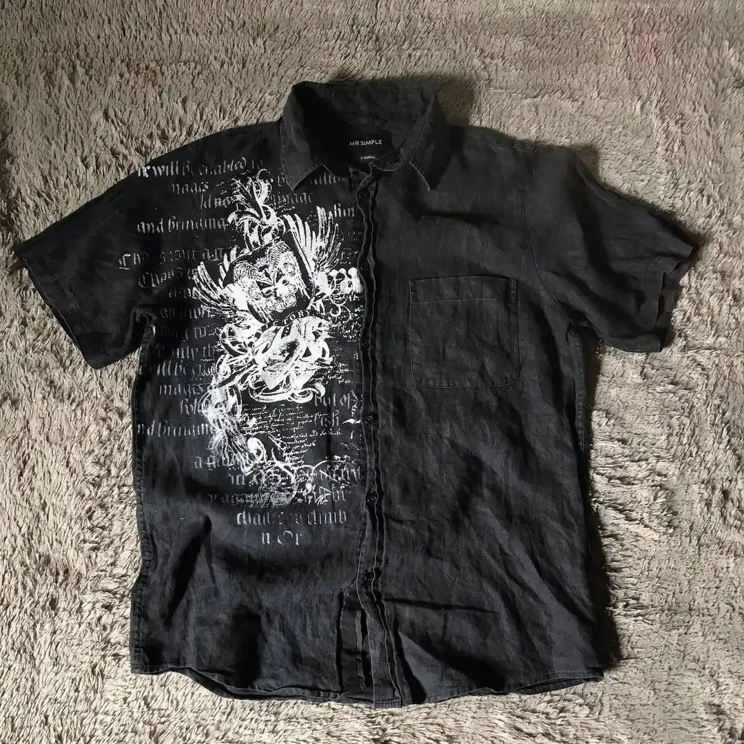 Y2K Gothic Tie Shirt