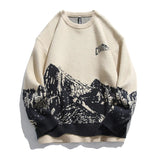 Suéter Jacquard de Montaña con Cuello Redondo