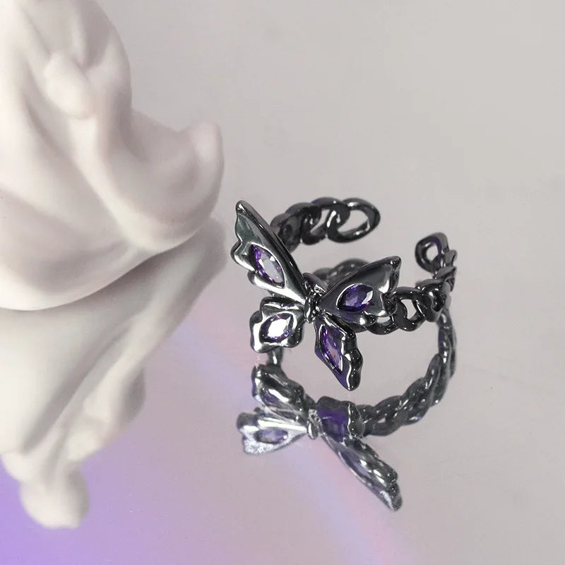 Gothic Butterfly Ring