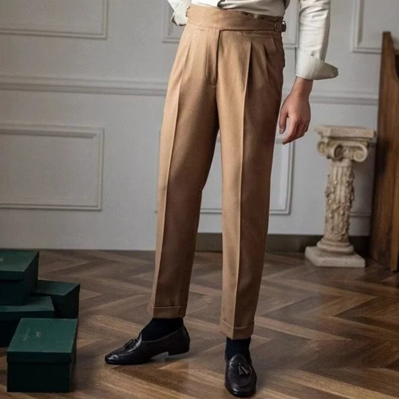 Old Money Luxury Slim-fit Dress Pants