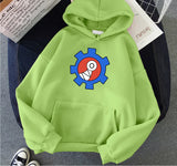 Vibrant Yellow Anime Skater Hoodie