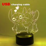 Led Cute Touch Lamp Anime Stitch
