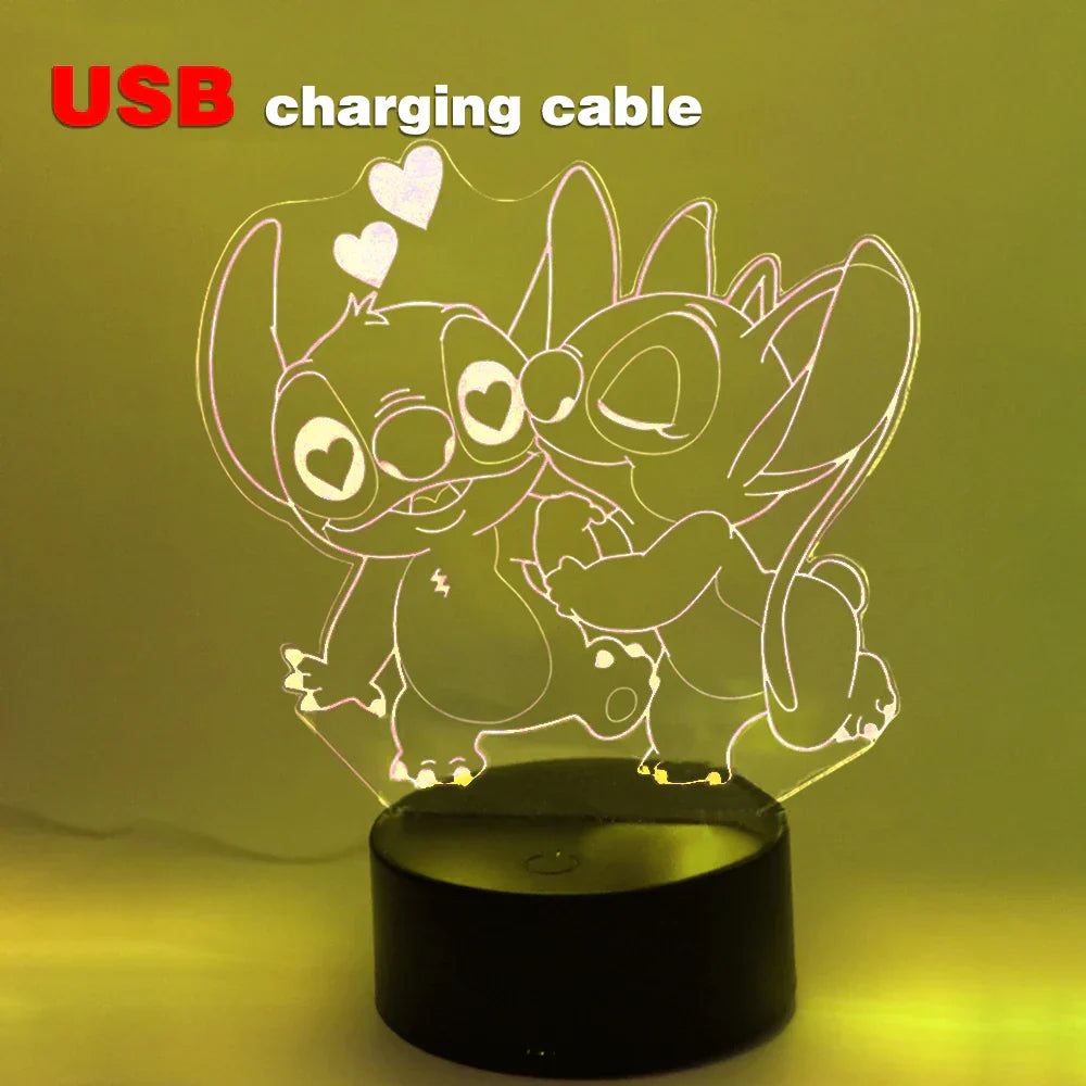 Led Cute Touch Lamp Anime Stitch