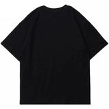 Shadow Printed Dark Style Washed Black T-Shirt