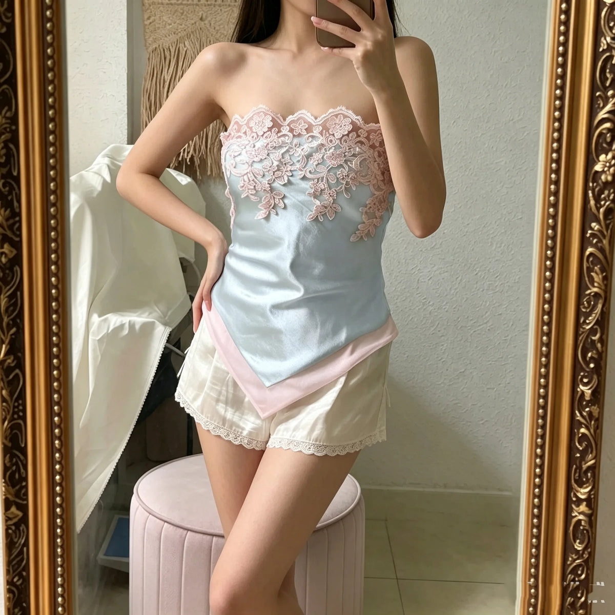 Y2K Satin Cami & Pants Set