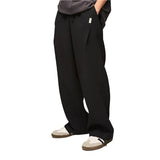 Polyester Solid Color Wide Leg Sweatpants