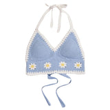Handmade Knitted Boho Beach Camisoles Crochet Bikini
