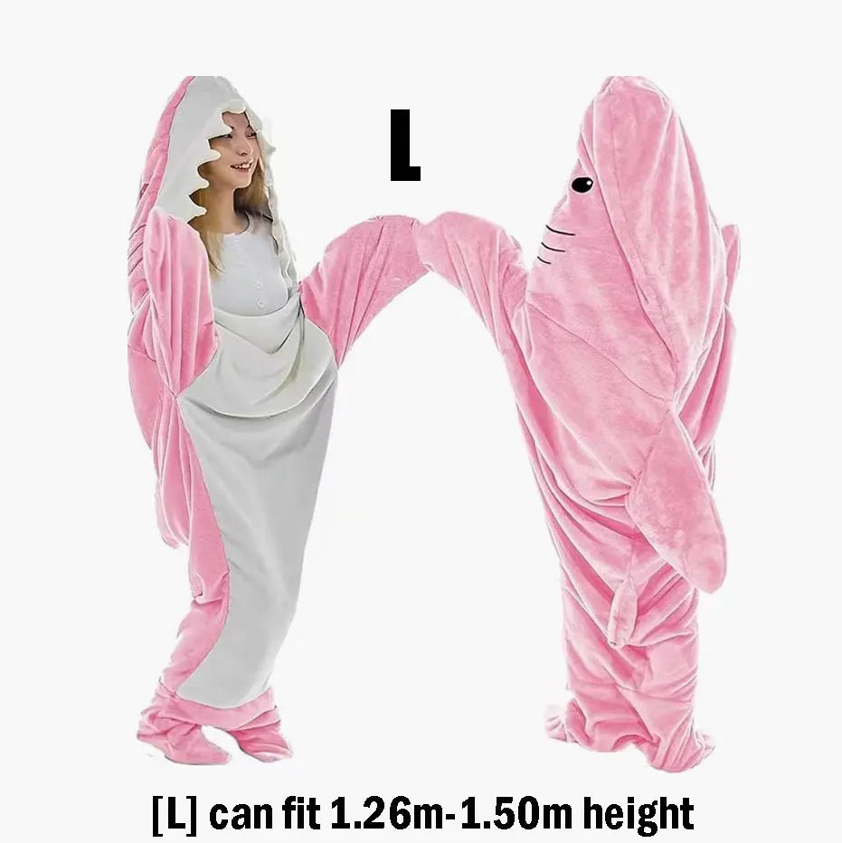 Cartoon Shark Blanket Hoodie
