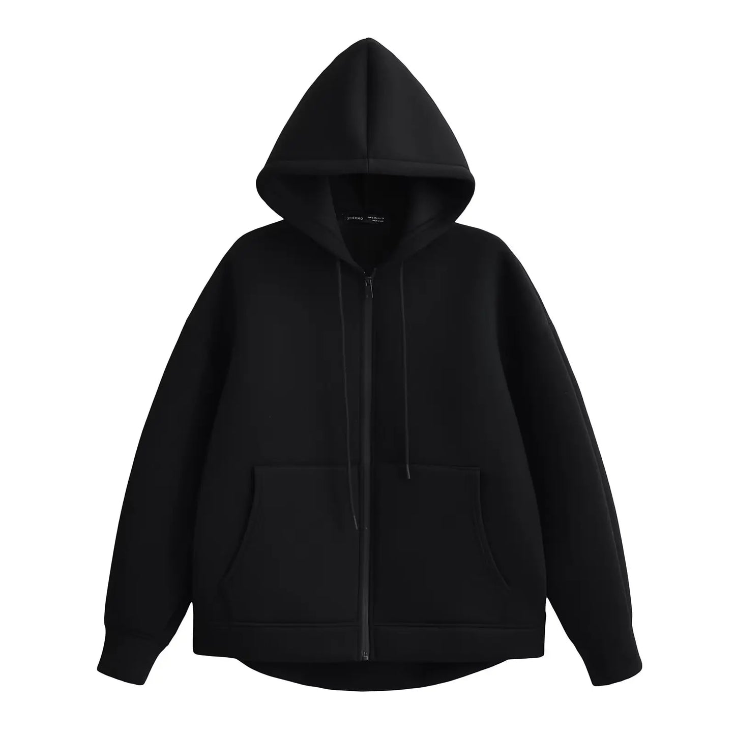 Solid Color Zip-up Hoodie