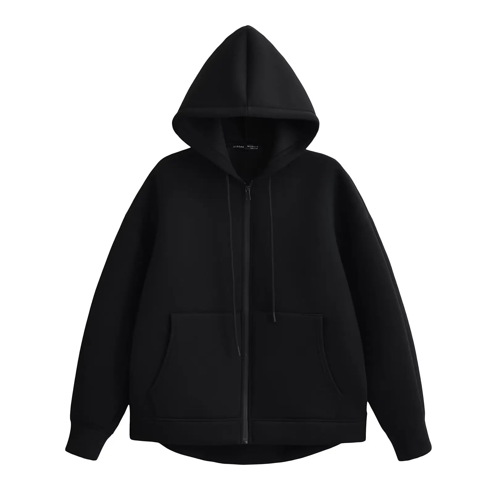 Solid Color Zip-up Hoodie