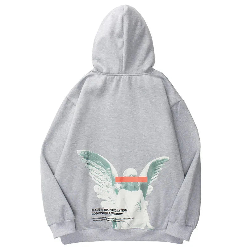 Angel God Printed Fleece Hoodie