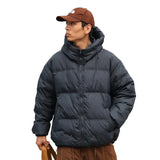 White Duck Down Winter Hooded Puffer Jacket