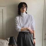 Women Solid Color Korean Style Long T-Shirt