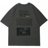 Y2K Retro Bunny Letter Print T-shirt