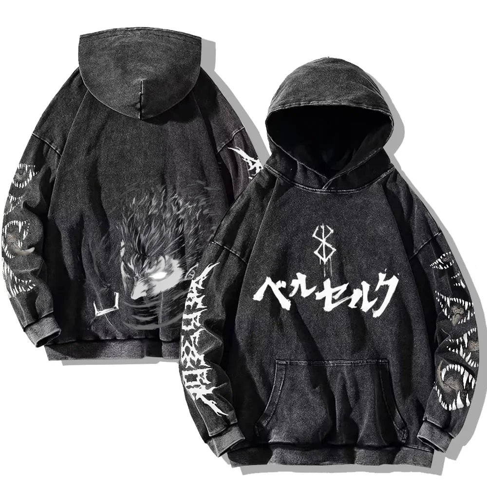 Gothic Anime Printed Vintage Hoodies