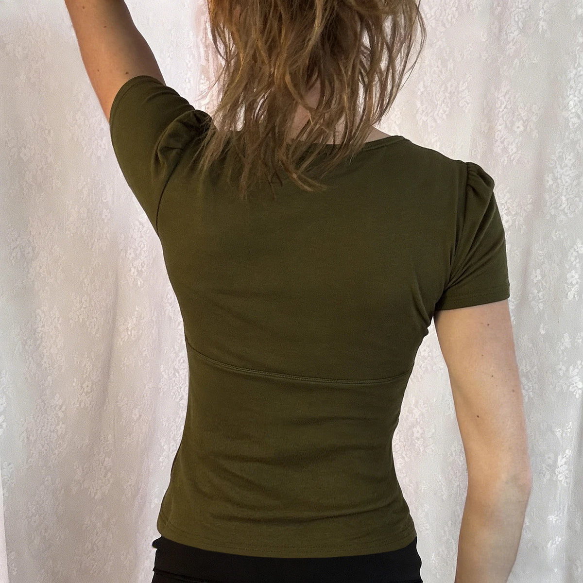 Vintage Floral V-neck Top