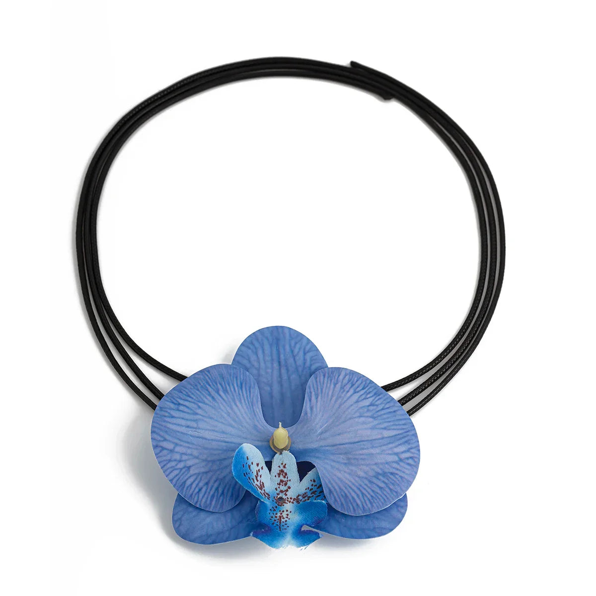 Elegant Black Rose Choker Necklace