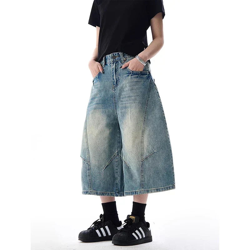 Vintage High Waist Cargo Jort