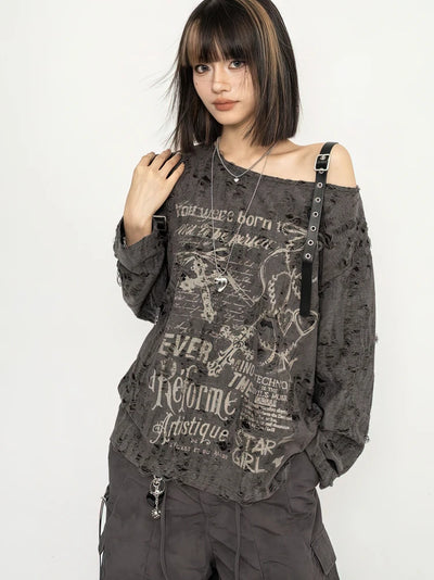Y2K Grunge Fluffy Sweater