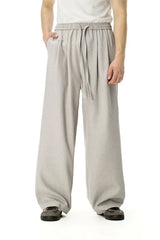Drawstring Straight Leg Loose Fit Linen Pants