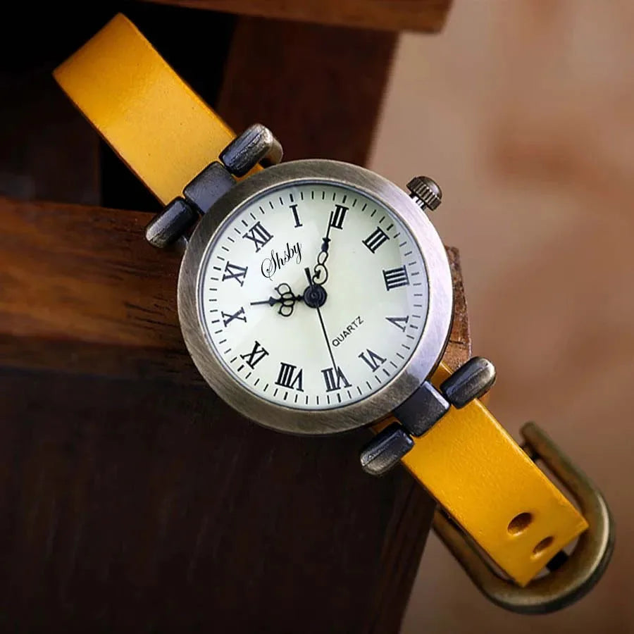 Vintage Bronze Leather Watch