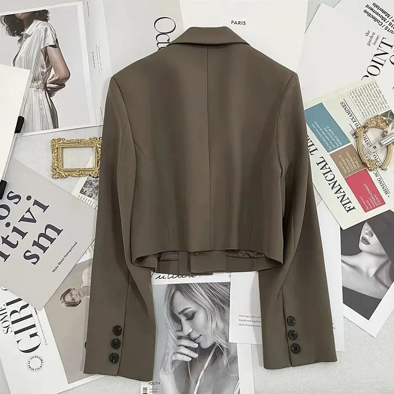 Old Money Black Cropped Blazer