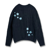 Midnight Knitted Stars Cardigan