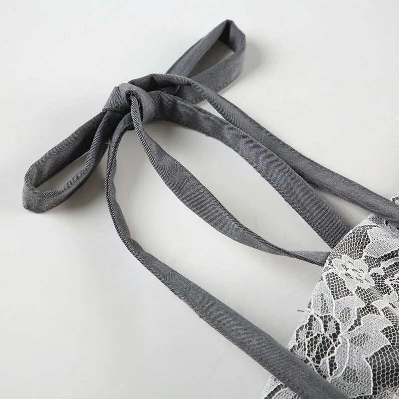 Acubi Lace Bow Corset Top