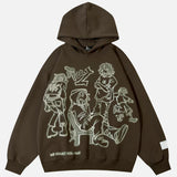 Youth Life Cartoon Print Hoodie