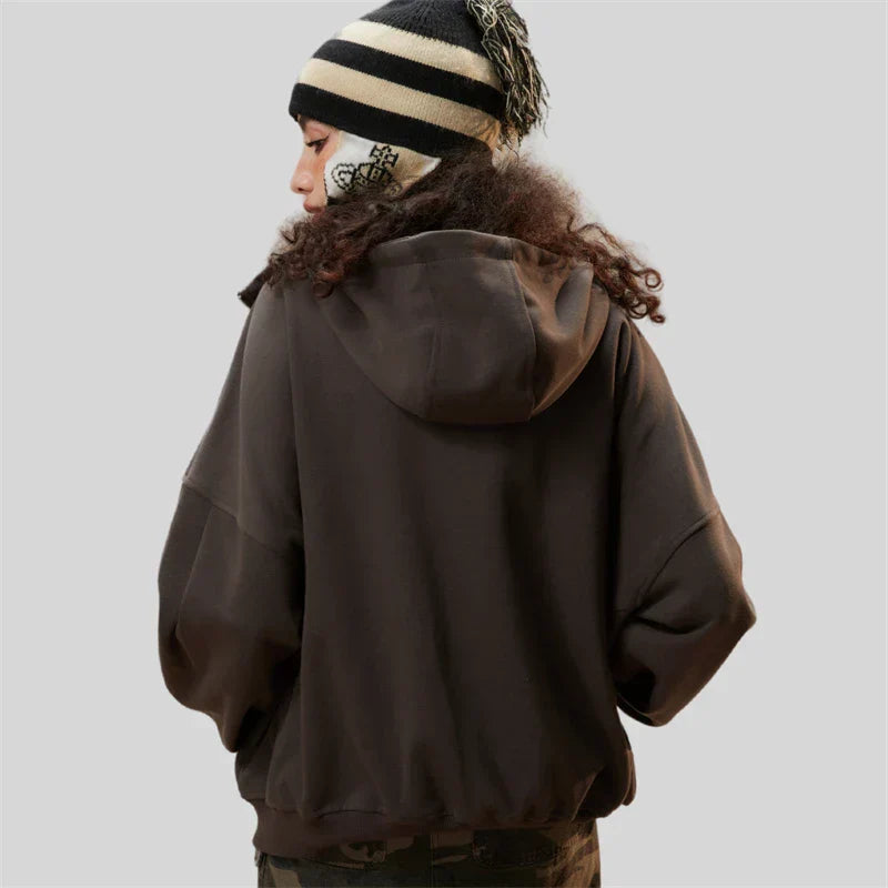 Casual Stylish Zip Up Hoodie Sweatshirt
