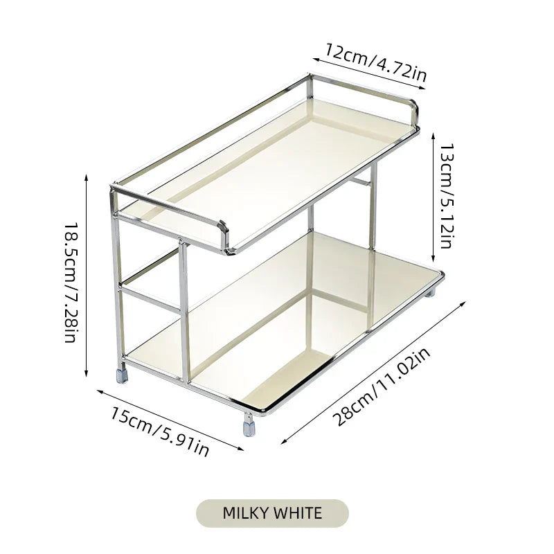 Double-Layer Acrylic Vanity Organizer