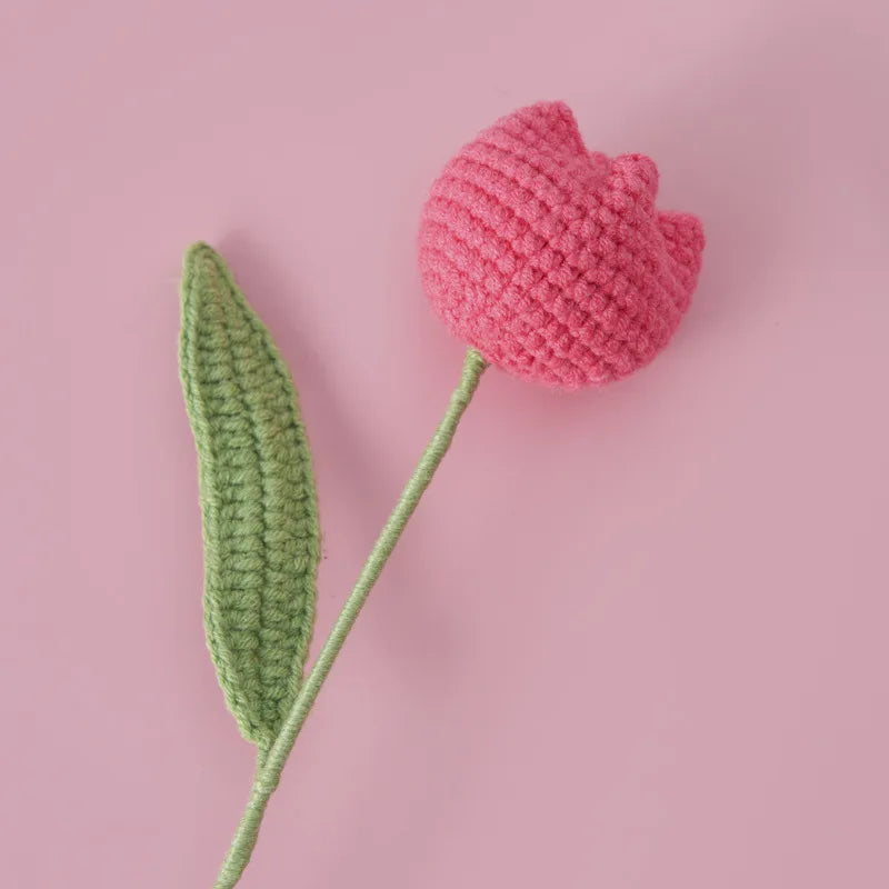 Vintage Tulips Crochet Flowers Handmade
