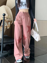 Vintage Star Embroidery Baggy Jeans