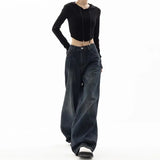 Y2k Women's High Waist Wide Jeans