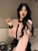 Cozy Buttoned Fuzzy Cardigan