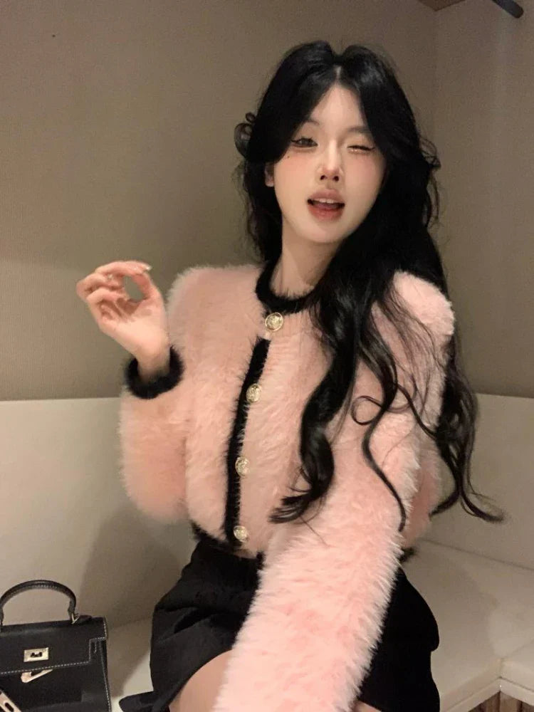 Cozy Buttoned Fuzzy Cardigan