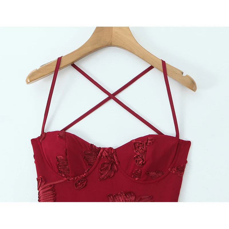 Sexy Lace Up Backless Mermaid Elegant Dress