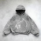 Sudadera Oversize Estilo Gótico Retro