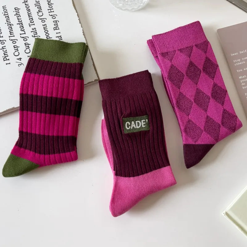 Rose Cute Mid-tube Socks