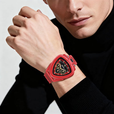 Sporty Triangular Dial Watch