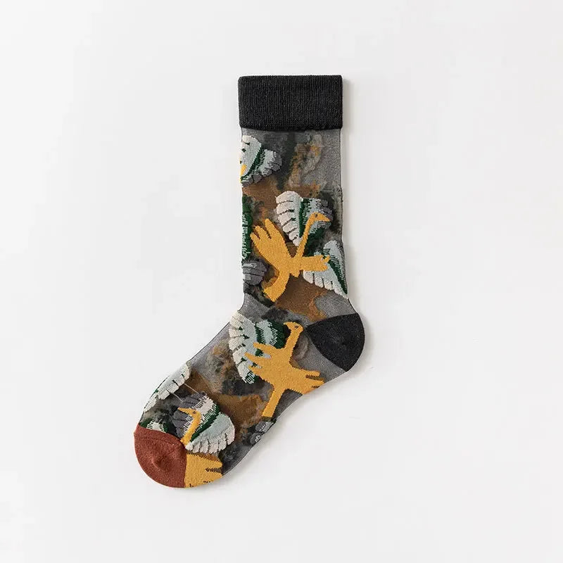 Summer Floral Crew Neck Socks