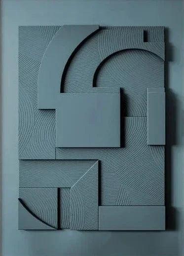 Nordic 3D Effect Geometric Painting Art