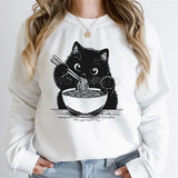 Noodles Cat Print Sweatshirt
