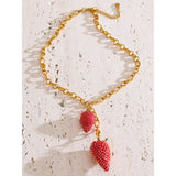 Coquette Strawberry Love Necklace