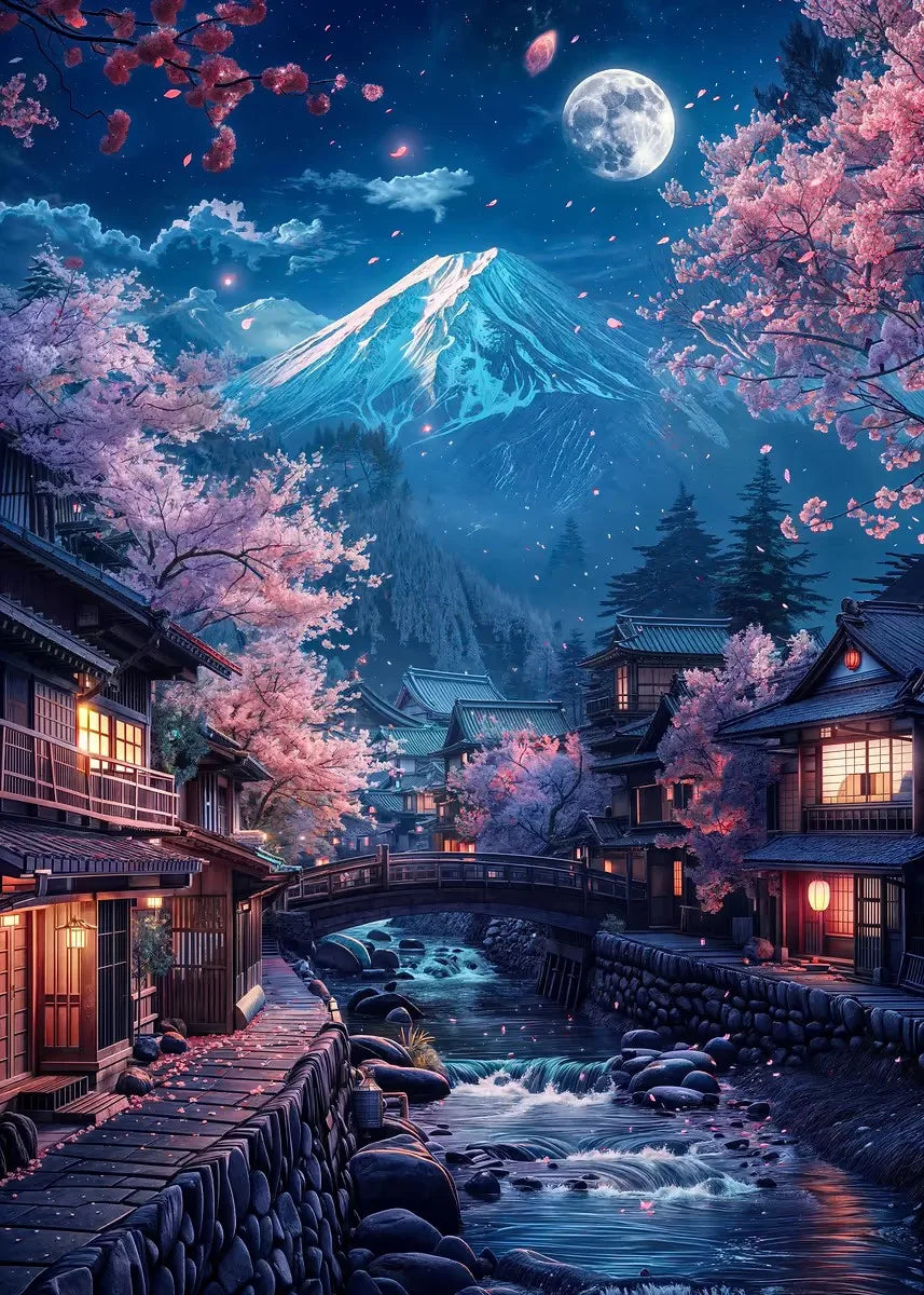 Japanese Cherry Blossoms Poster